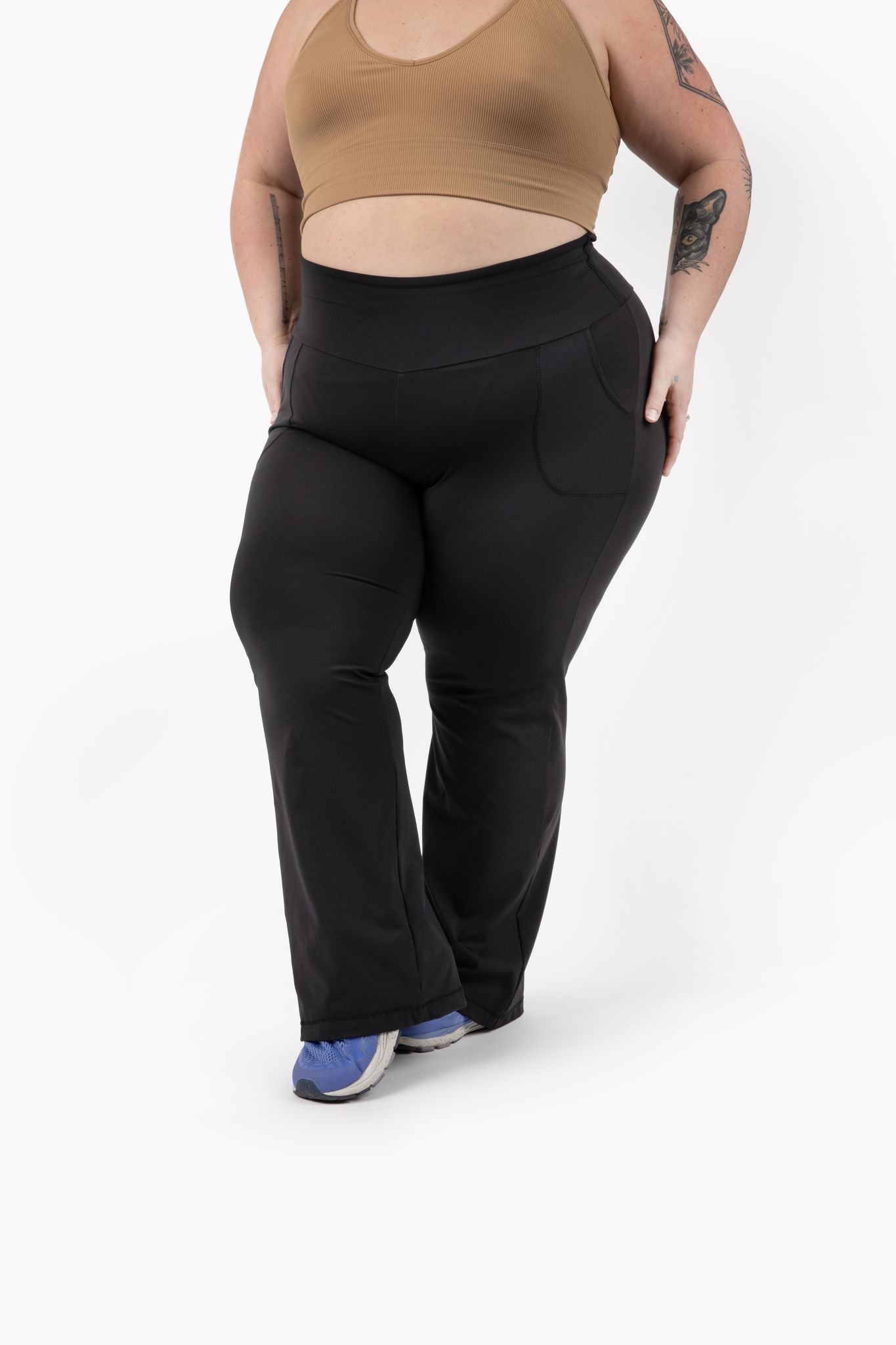 Flared legging plus size best sale