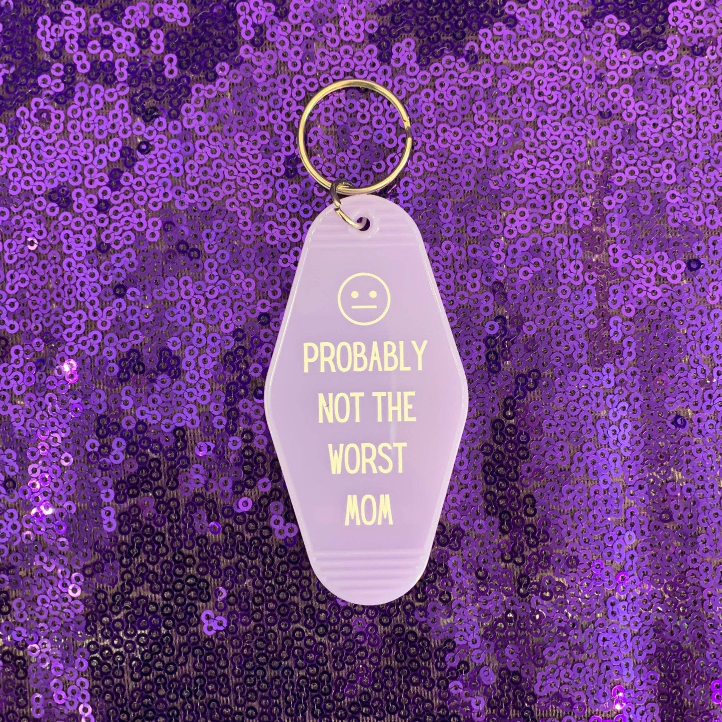 Probably Not the Worst Mom Motel Keychain