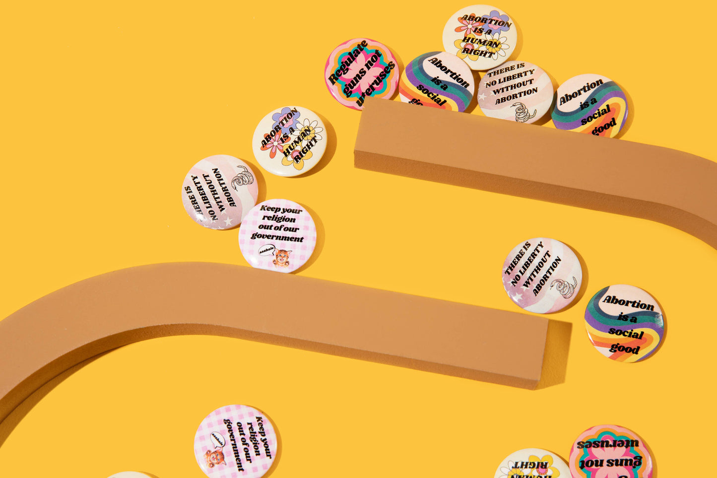 Abortion is a Human Right Pro-Choice Feminist Button Pin