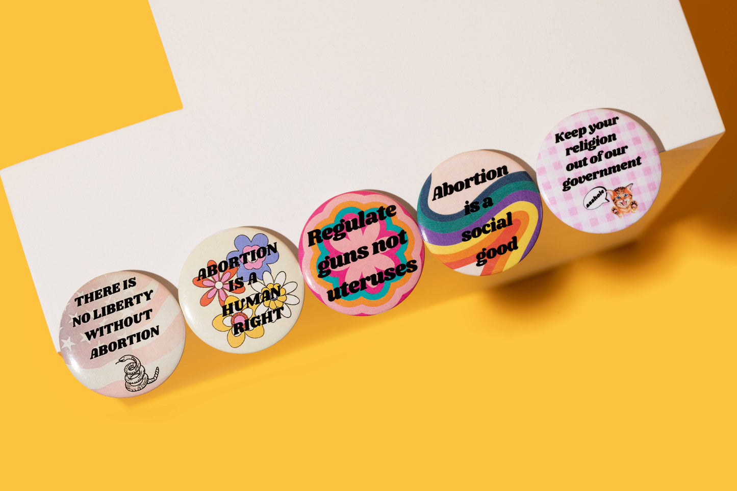 Abortion is a Human Right Pro-Choice Feminist Button Pin