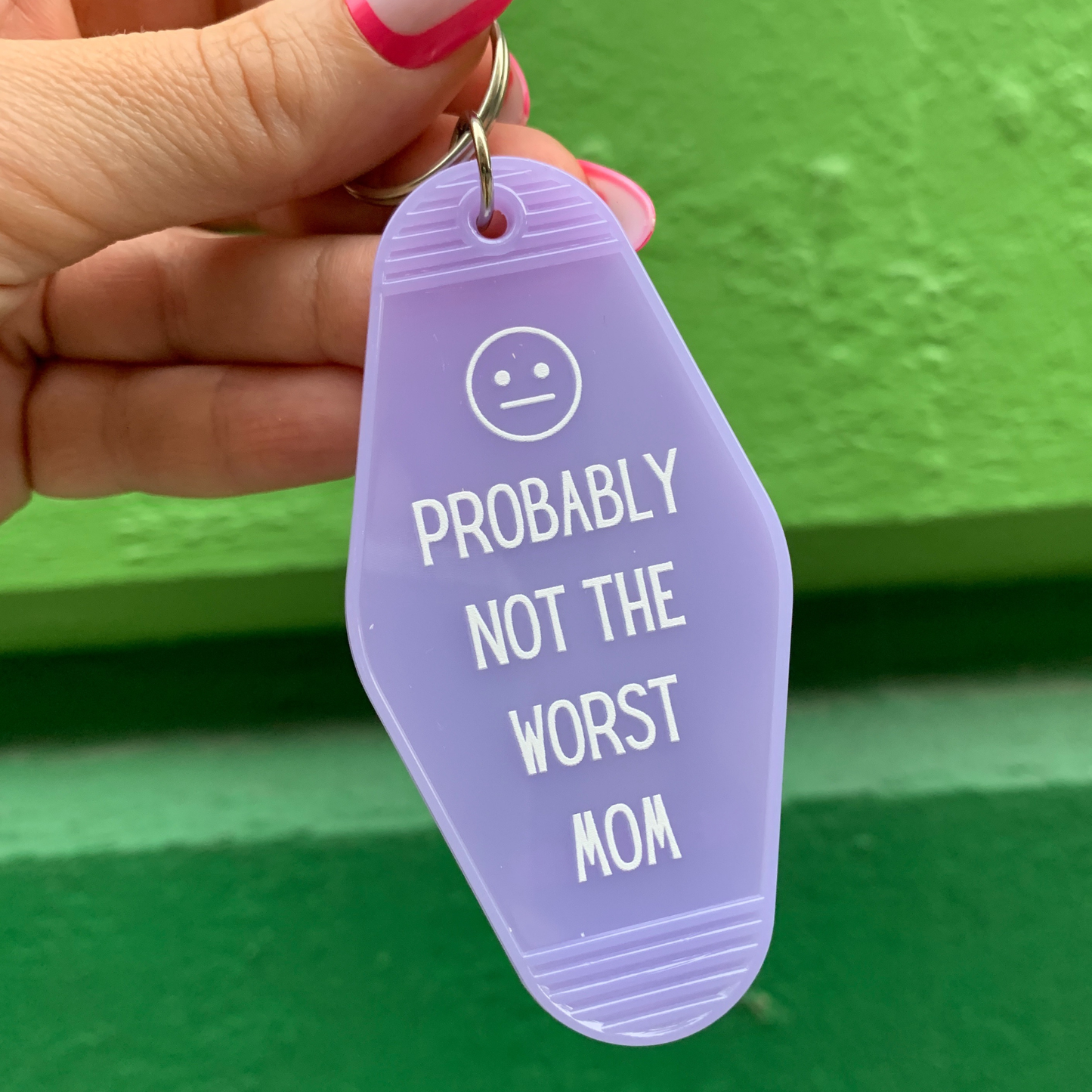 Probably Not the Worst Mom Motel Keychain