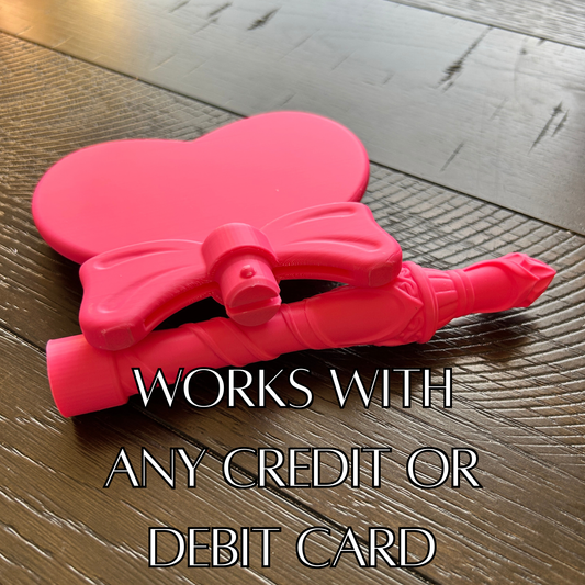 Tap to Pay Heart Wand - 3D Printed Credit Card Holder: Rainbow