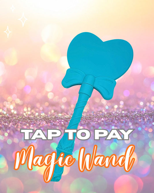 Tap to Pay Heart Wand - 3D Printed Credit Card Holder: Turquoise