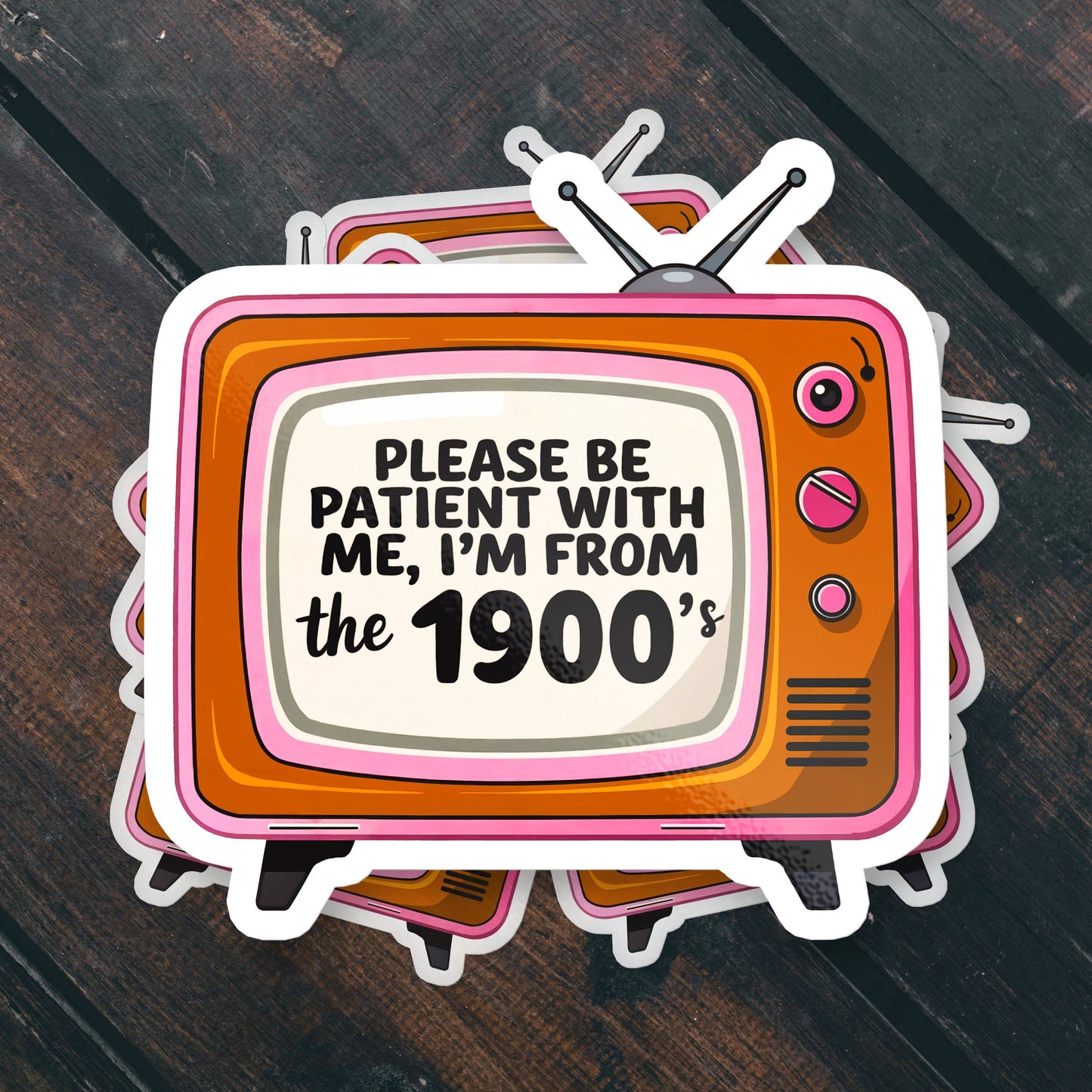 Please Be Patient I'm From the 1900s Funny Vinyl Sticker
