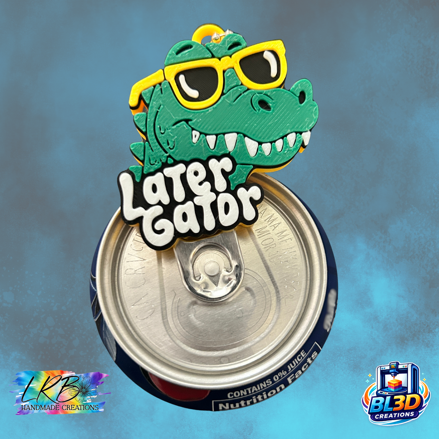Lator Gator Nail Saver Tab Opener Keychain - 3D Printed