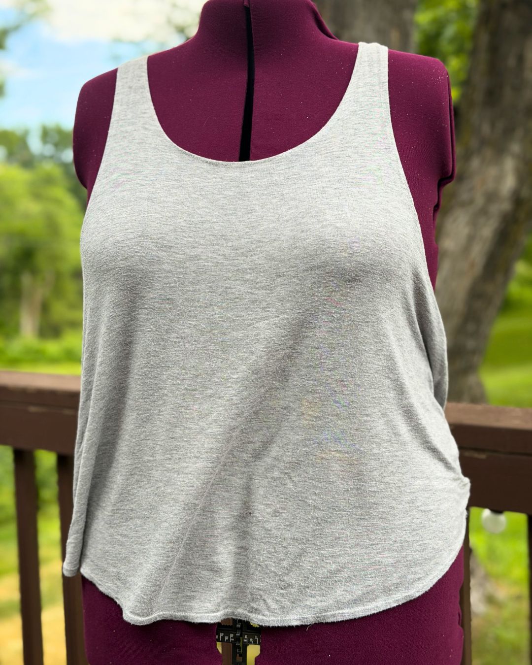 Soft Stretch Racerback Tank - Soft Grey