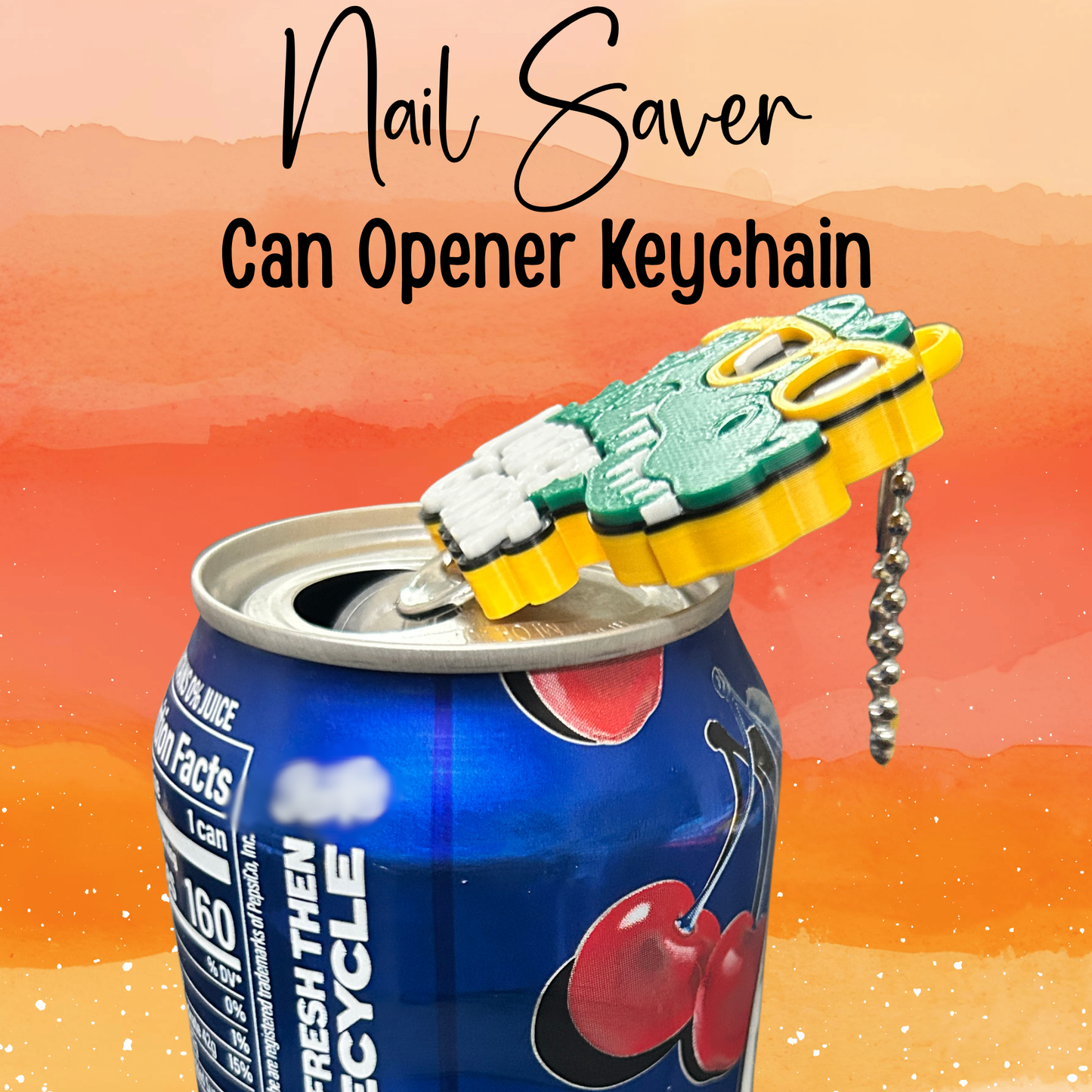 Lator Gator Nail Saver Tab Opener Keychain - 3D Printed