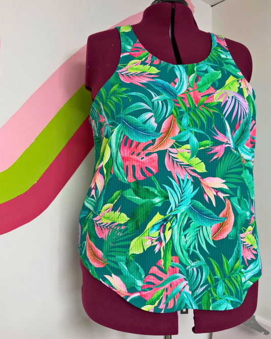 Racerback Tank Top - Monstera