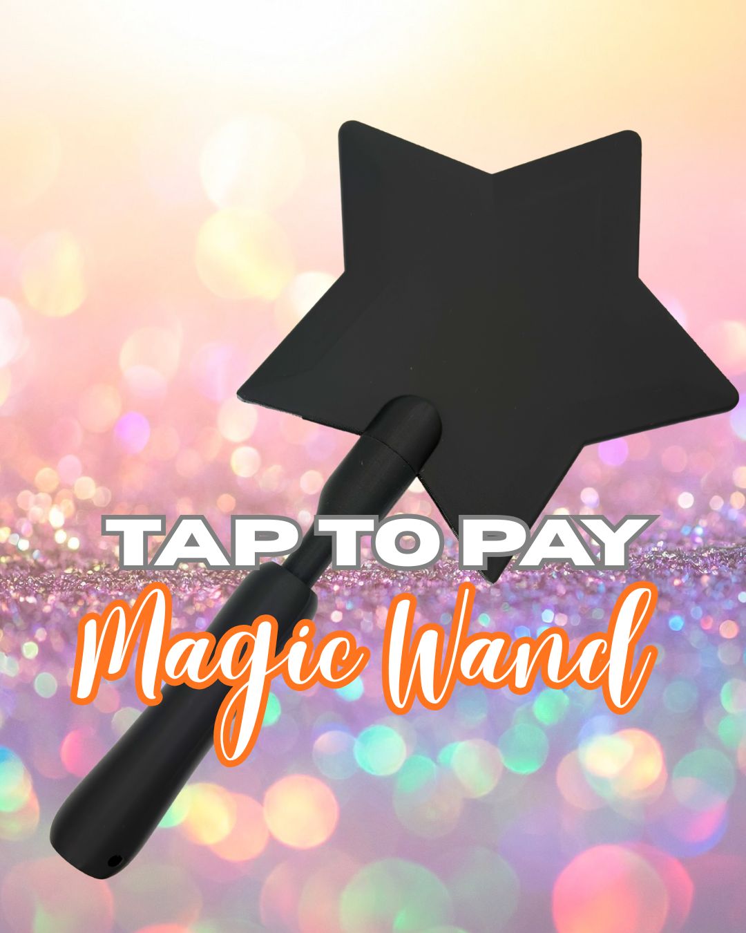 Tap to Pay Magic Star Wand - 3D Printed Credit Card Holder: Black