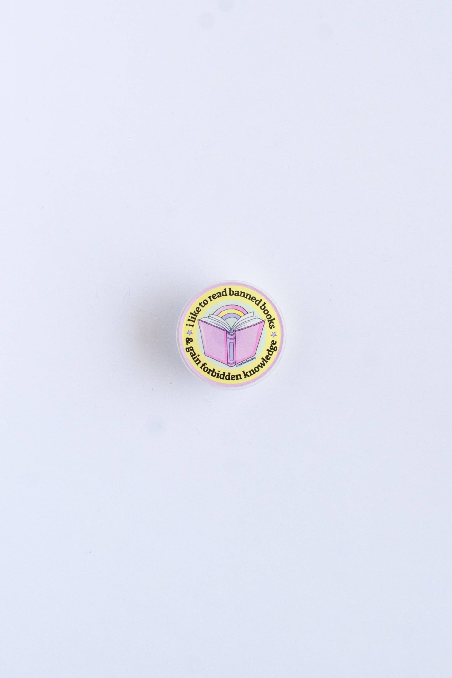 I Read Banned Books Pin – Forbidden Knowledge Acrylic Reader