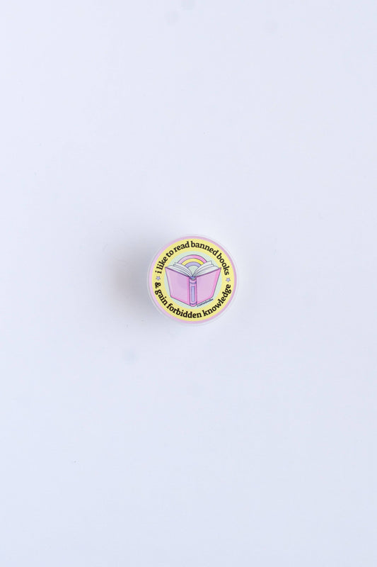 I Read Banned Books Pin – Forbidden Knowledge Acrylic Reader
