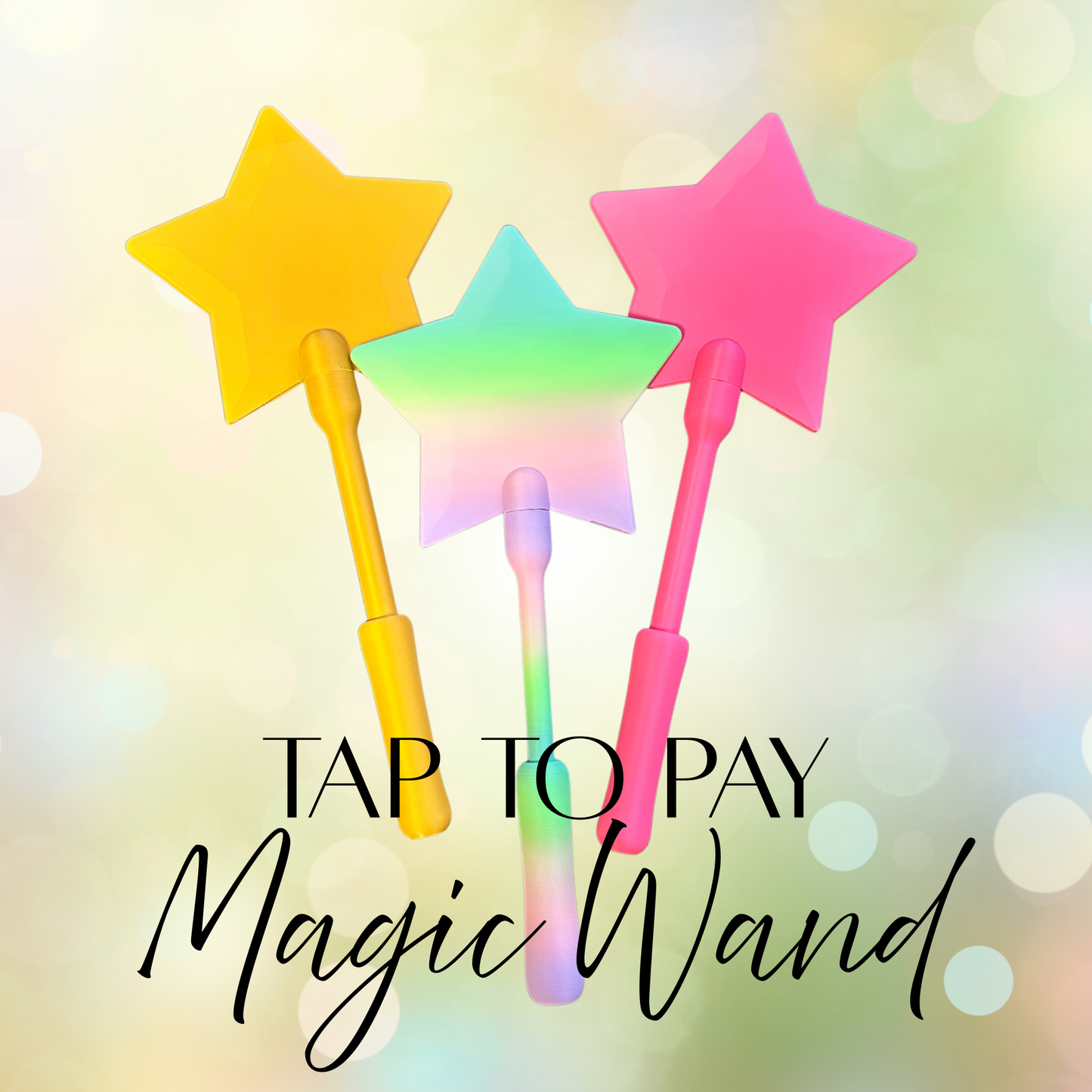 Tap to Pay Magic Star Wand - 3D Printed Credit Card Holder: Magenta
