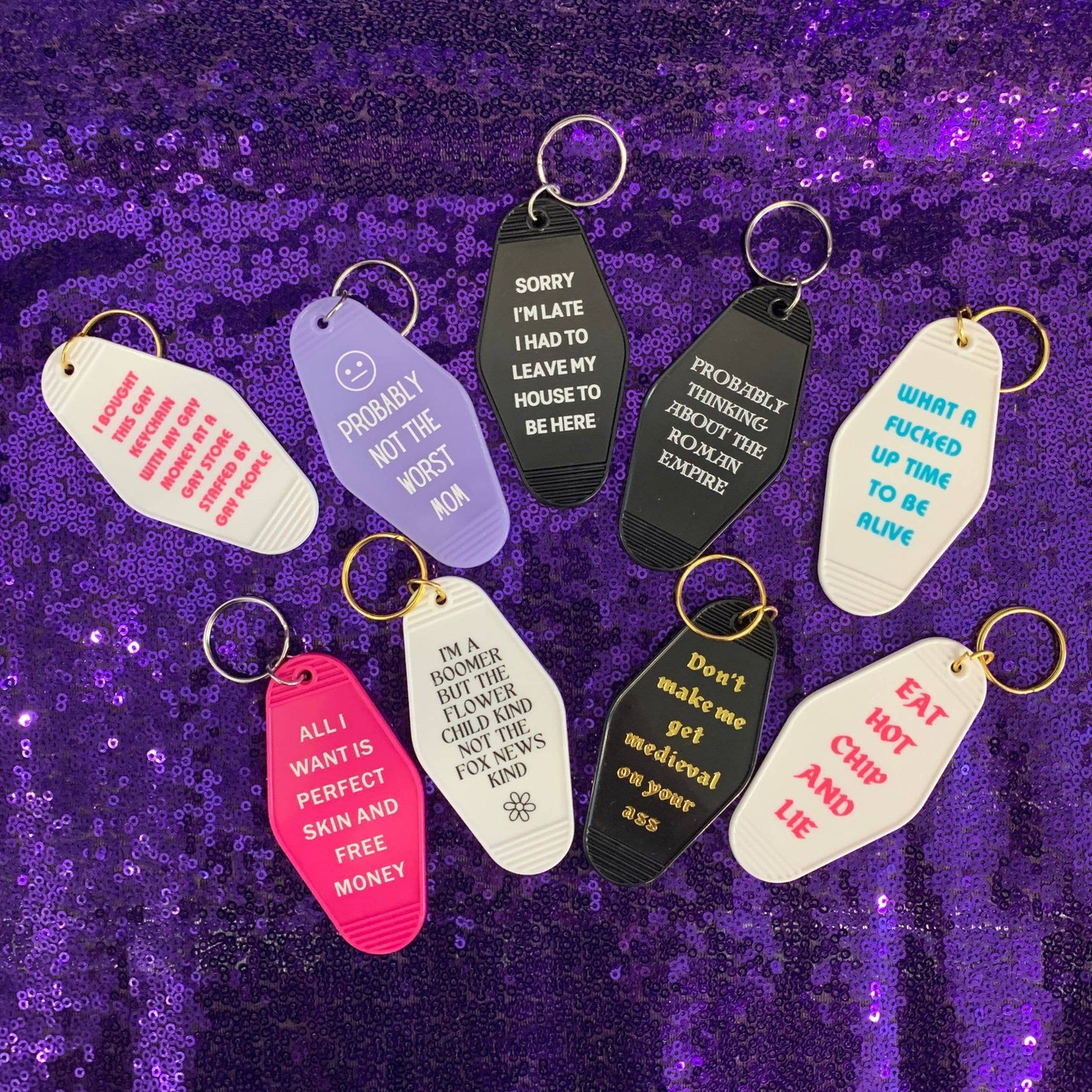 Probably Not the Worst Mom Motel Keychain