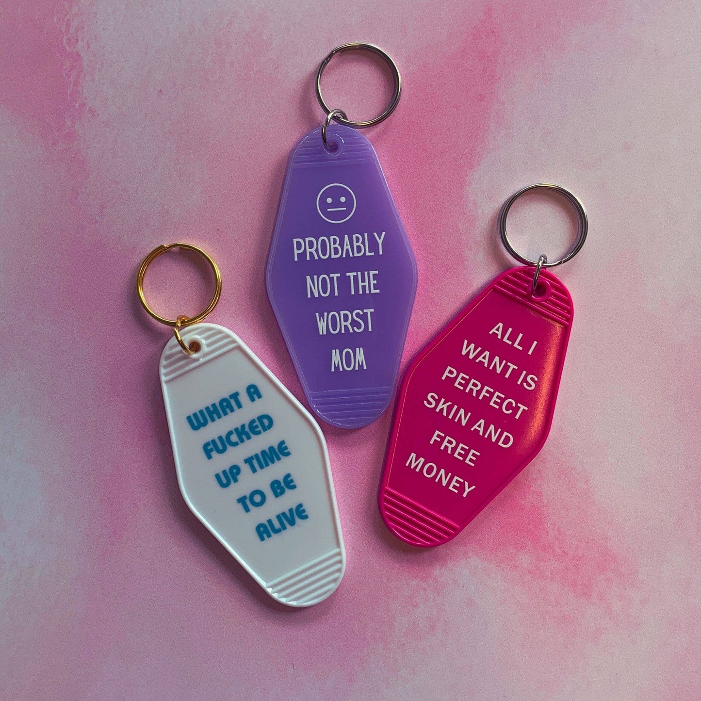 Probably Not the Worst Mom Motel Keychain