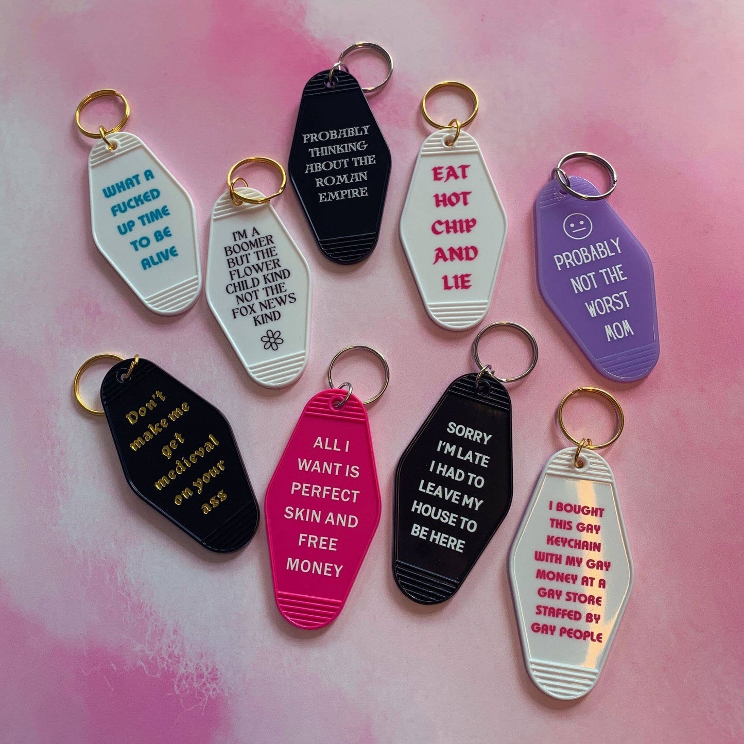 Probably Not the Worst Mom Motel Keychain