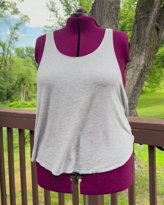 Soft Stretch Racerback Tank - Soft Grey