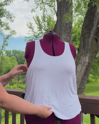 Soft White Racerback Tank